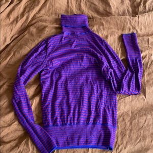 J Crew Wool Striped Turtleneck